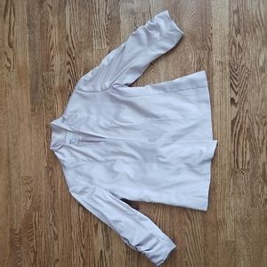 (10P) Dalia Collection Neutral Satin Feel Blazer ❤ Contemporary ❤ Ruched Sleeves